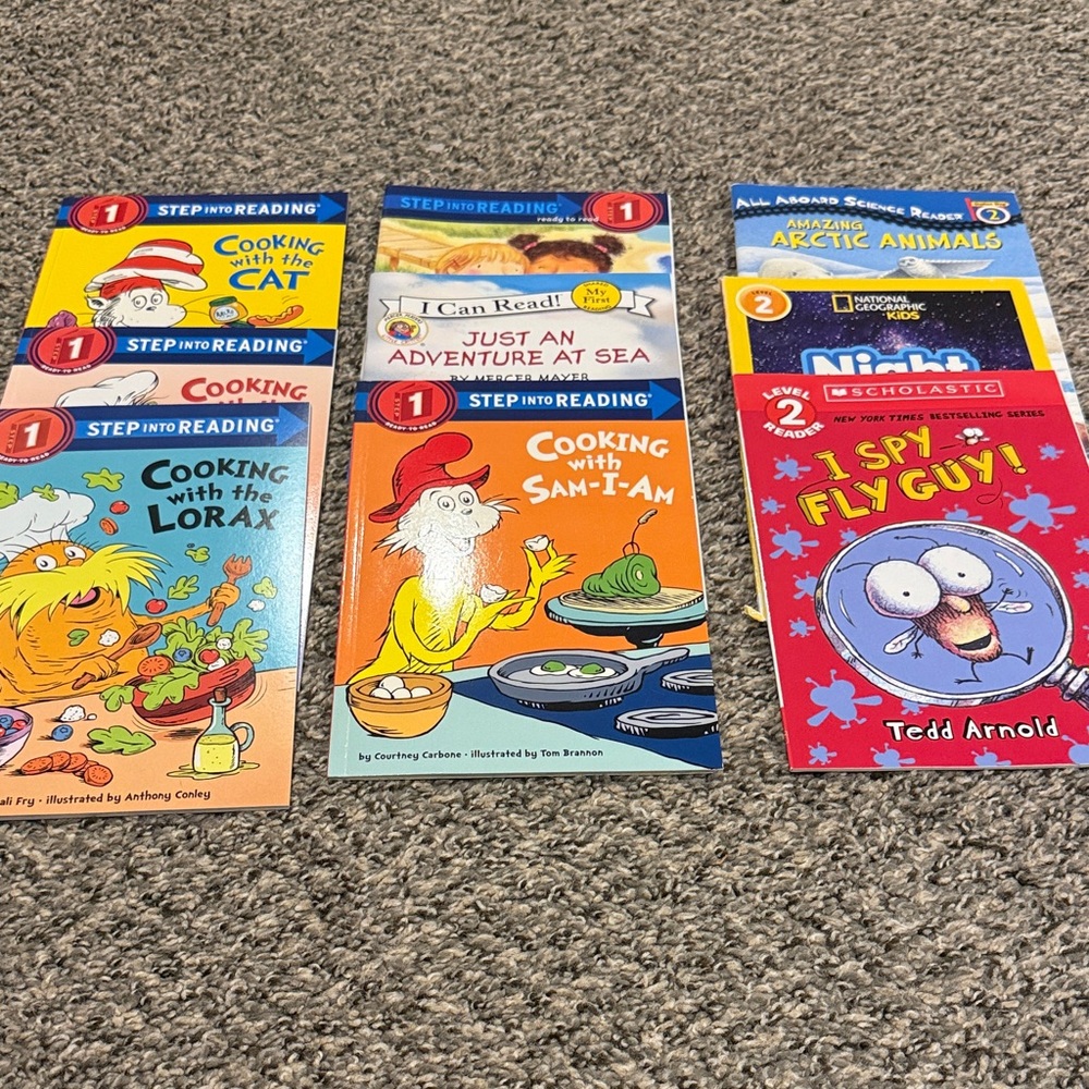 9 step into reading 1 & 2 books